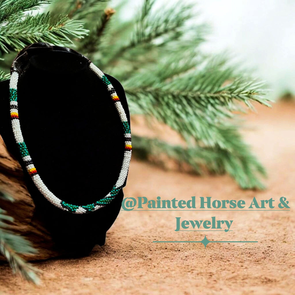 Forest Spirit Beaded Rope Necklace