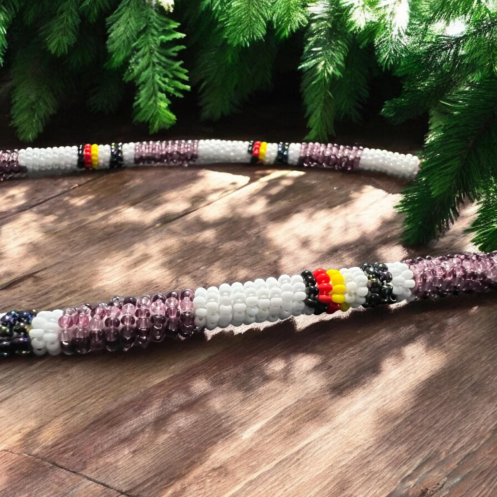Forest Spirit Beaded Rope Necklace